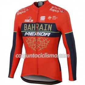 Maillot mangas largas 2018 Bahrain-Merida N001